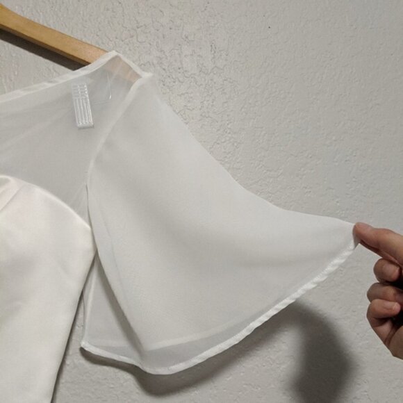 Shell N One Shoulder Wide Leg Jumpsuit White XSP Evening Party Cocktail Wedding - Picture 5 of 5